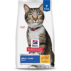 Hill's Science Diet Adult Oral Care Chicken Recipe Dry Cat Food, 7-lb bag