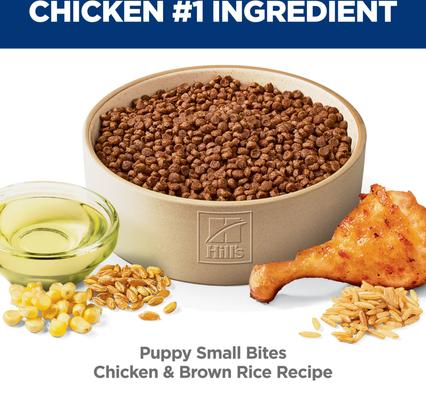 Show full view: Hill's Science Diet Puppy Small Bites Chicken & Brown Rice Recipe Dry Dog Food, 12.5-lb bag slide 4 of 13