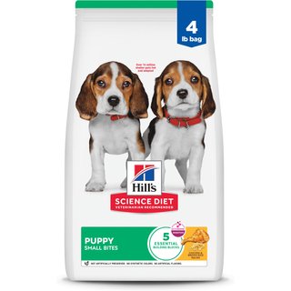 Hill's Science Diet Puppy Small Bites Chicken & Brown Rice Recipe Dry Dog Food, 4.5-lb Bag slide 1 of 8