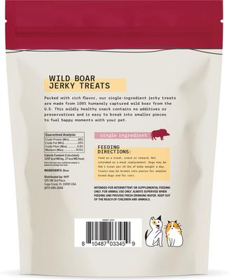 Show full view: Bark and Whiskers Boar Jerky Dog & Cat Treats, 4-oz bag slide 3 of 3