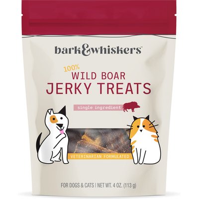 Bark and Whiskers Bark and Whiskers Boar Jerky Dog & Cat Treats, 4-oz bag