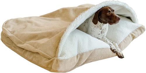 Show full view: Snoozer Pet Products Microsuede Cozy Cave Dog Bed, Marmot Sand, Small slide 2 of 5