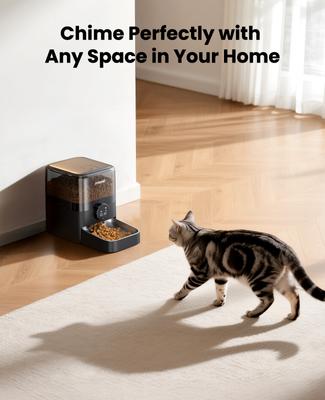 Show full view: OneIsAll PF05 Automatic Cat Feeder, Black, 12-cup slide 7 of 12