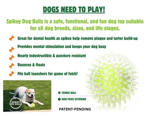 Show full view: IBK Doggies 3-inch Spikey Ballz Dog Toy with Squeaker, 3 count slide 10 of 12