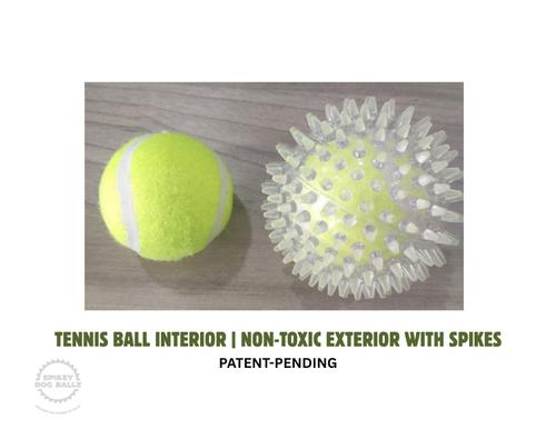 Show full view: IBK Doggies 3-inch Spikey Ballz Dog Toy with Squeaker, 3 count slide 5 of 12