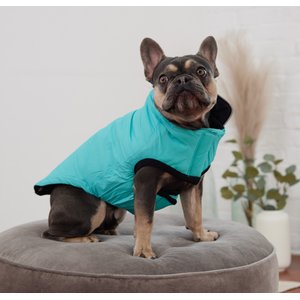 GF Pet Reversible Chalet Dog Jacket, Black/Aqua, X-Large