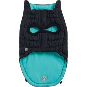 GF Pet Reversible Chalet Dog Jacket, Black/Aqua, X-Large