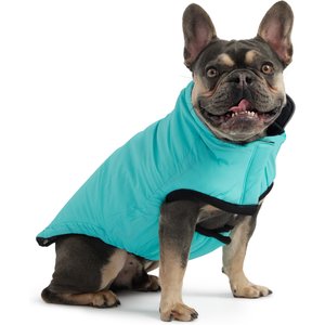 GF Pet Reversible Chalet Dog Jacket, Black/Aqua, X-Large