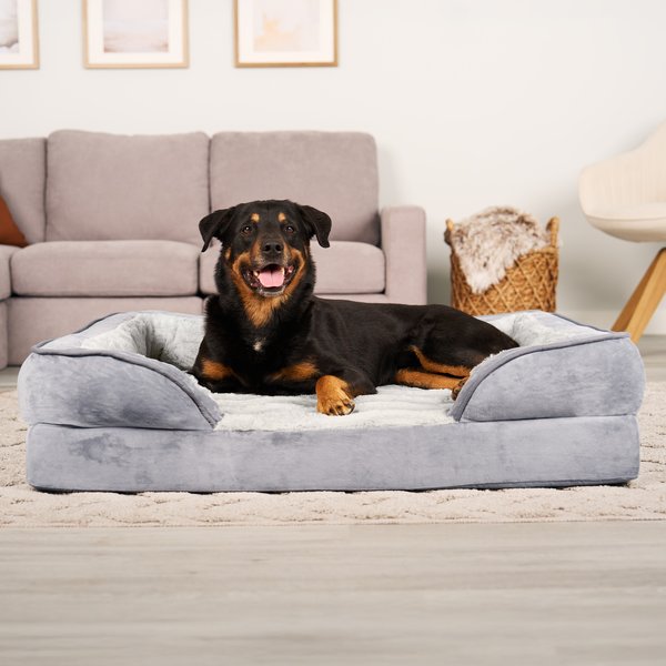 Furhaven Medium Orthopedic Dog Bed Plush & Suede Sofa-style | Envío Gratis