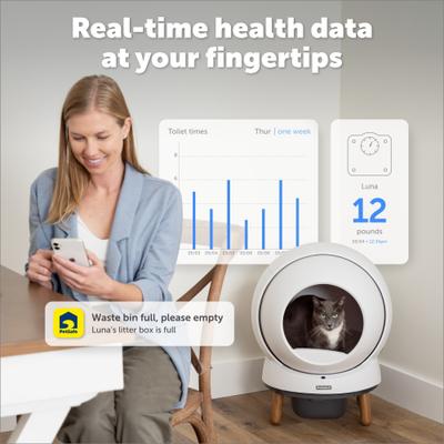 Show full view: PetSafe ScoopFree SmartSpin Self-Cleaning Cat Litter Box, White slide 4 of 9