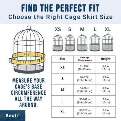 Show full view: KNUTI Universal Bird Cage Seed Catcher Mesh Skirt Cover, White, 120-in slide 6 of 7