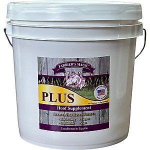Farrier's Magic PLUS Hoof Health Hay Flavor Pellets Horse Supplement, 11-lb pail