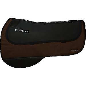 ThinLine Contour Western Ranch Round Skirt Saddle Pad, Brown