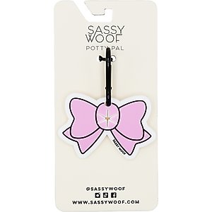 Sassy Woof Potty Pal Dog Poop Bag Holder, Pink Bow