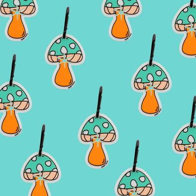 Show full view: Sassy Woof Potty Pal Dog Poop Bag Holder, Mushroom slide 3 of 5