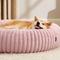 Show in main carousel: Bedsure Donut Bolster Dog Bed with Removable Cover, Pink, Large slide 7 of 9