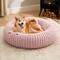 Show in main carousel: Bedsure Donut Bolster Dog Bed with Removable Cover, Pink, Large slide 1 of 9