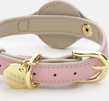 Show full view: Nina Woof Cupertino Dog Collar, Pink, X-Small: 9 to 12-in neck, 0.79-in wide slide 5 of 9