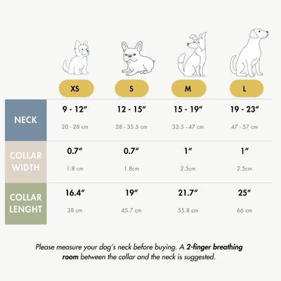 Show full view: Nina Woof Copenhagen Dog Collar, Beige, Small: 12 to 15-in neck, 0.79-in wide slide 4 of 9