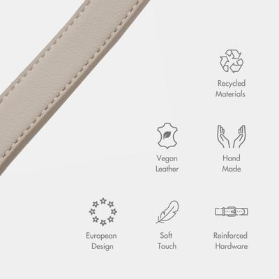 Show full view: Nina Woof Cupertino Dog Leash, Beige, 4-ft long, 1-in wide slide 3 of 9