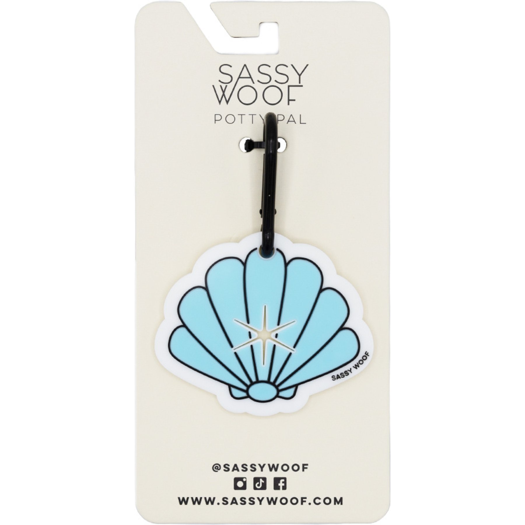 Sassy Woof Potty Pal Dog Poop Bag Holder, Seashell