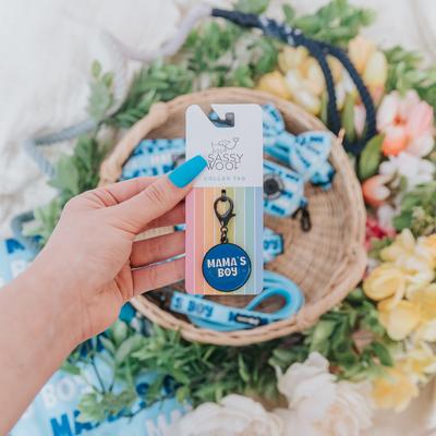 Show full view: Sassy Woof Mama's Boy Dog Collar Tag slide 3 of 5