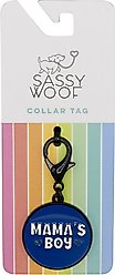 Sassy Woof Mama's Boy Dog Collar Tag