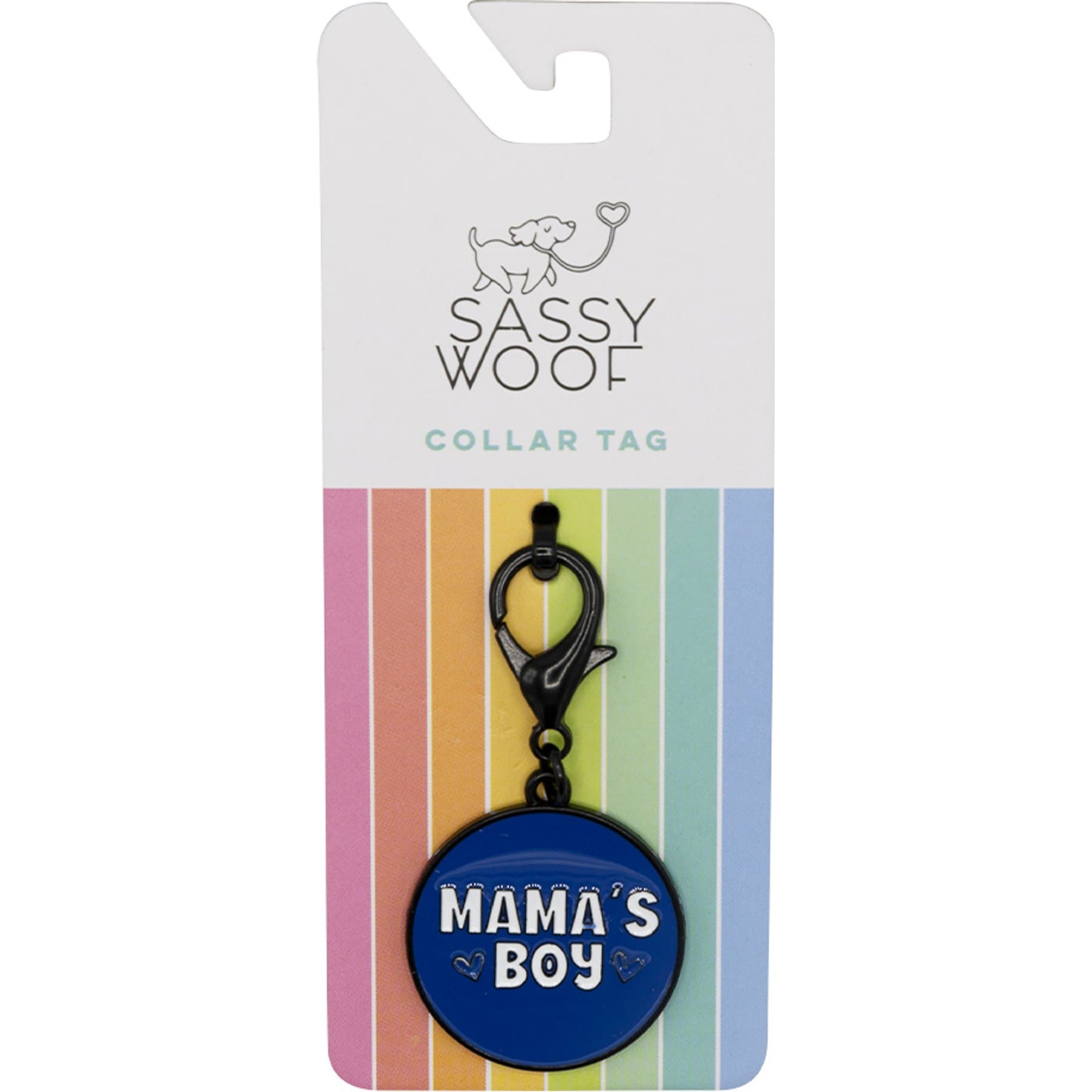 Sassy Woof Mama's Boy Dog Collar Tag