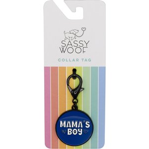 Sassy Woof Mama's Boy Dog Collar Tag