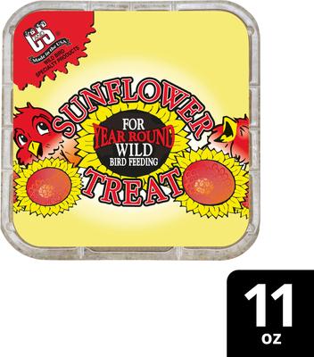 Show full view: C&S Sunflower Treat Suet Wild Bird Food, 11-oz pouch, case of 12 slide 9 of 11