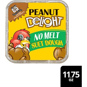 C&S Peanut Delight No Melt Suet Dough Wild Bird Food, 11.75-oz tray, 1 count