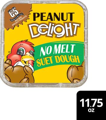 Show full view: C&S Peanut Delight No Melt Suet Dough Wild Bird Food, 11.75-oz tray, 1 count slide 9 of 12