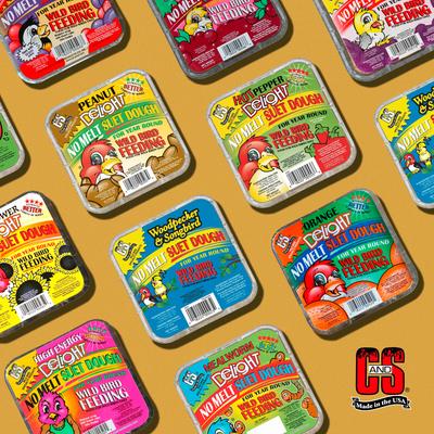 Show full view: C&S Peanut Delight No Melt Suet Dough Wild Bird Food, 11.75-oz tray, 1 count slide 7 of 12