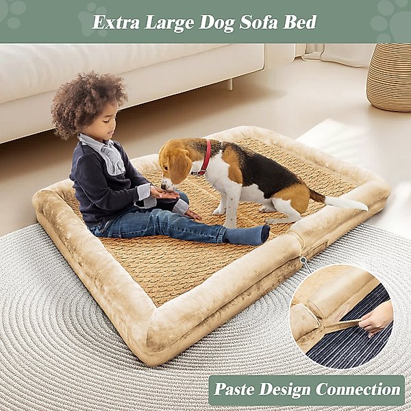 LovMor Memory Foam Orthopedic Sofa Dog Bed with Removable Cover