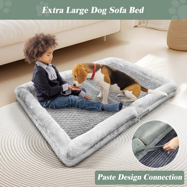 LovMor Memory Foam Orthopedic Sofa Dog Bed with Removable Cover