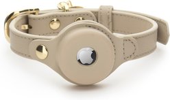 Nina Woof Cupertino Dog Collar, Beige, Small: 12 to 15-in neck, 0.79-in wide