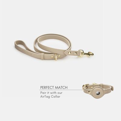 Show full view: Nina Woof Cupertino Dog Leash, Beige, 4-ft long, 1-in wide slide 4 of 9