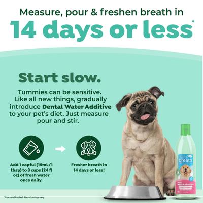 Show full view: TropiClean Fresh Breath Dental Water Additive for Puppies, 16-fl oz bottle slide 7 of 12