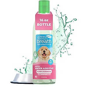 TropiClean Fresh Breath Dental Water Additive for Puppies, 16-fl oz bottle
