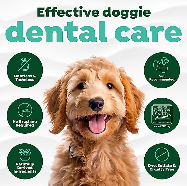 Show full view: TropiClean Fresh Breath Dental Water Additive for Dogs, 33.8-fl oz bottle slide 7 of 11