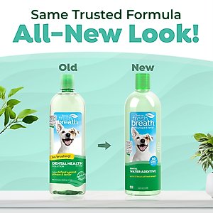 TropiClean Fresh Breath Dental Water Additive for Dogs, 33.8-fl oz bottle