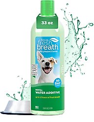 TropiClean Fresh Breath Dental Water Additive for Dogs, 33.8-fl oz bottle