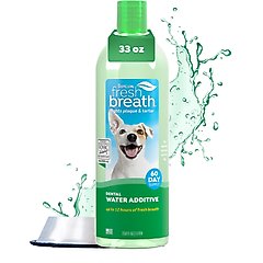 TropiClean Fresh Breath Dental Water Additive for Dogs, 33.8-fl oz bottle