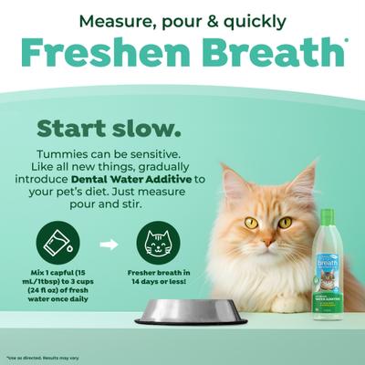 Show full view: TropiClean Fresh Breath Dental Water Additive for Cats, 16-fl oz bottle slide 7 of 12