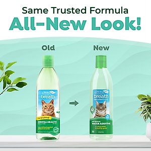 TropiClean Fresh Breath Dental Water Additive for Cats, 16-fl oz bottle