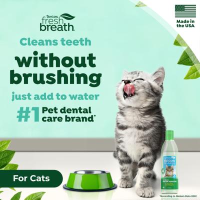 Show full view: TropiClean Fresh Breath Dental Water Additive for Cats, 16-fl oz bottle slide 6 of 12