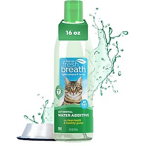 TropiClean Fresh Breath Dental Water Additive for Cats, 16-fl oz bottle