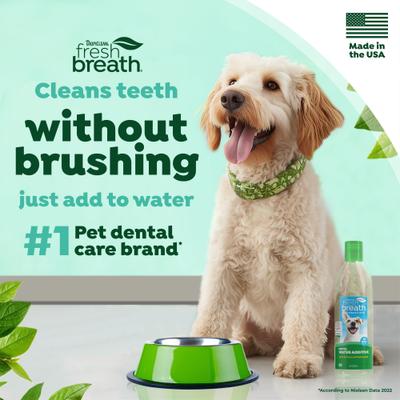 Show full view: TropiClean Fresh Breath Dental Water Additive for Dogs, 16-fl oz bottle slide 6 of 12