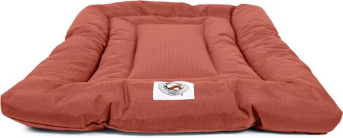 Show full view: Carolina Pet Brutus Tough Chew Resistant Comfort Cushion Dog Bed, Red, Medium slide 3 of 8