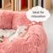 Show in main carousel: MewooFun Calming Dog & Cat Sofa Bed with Removable Cover, 26-in, Pink slide 7 of 8